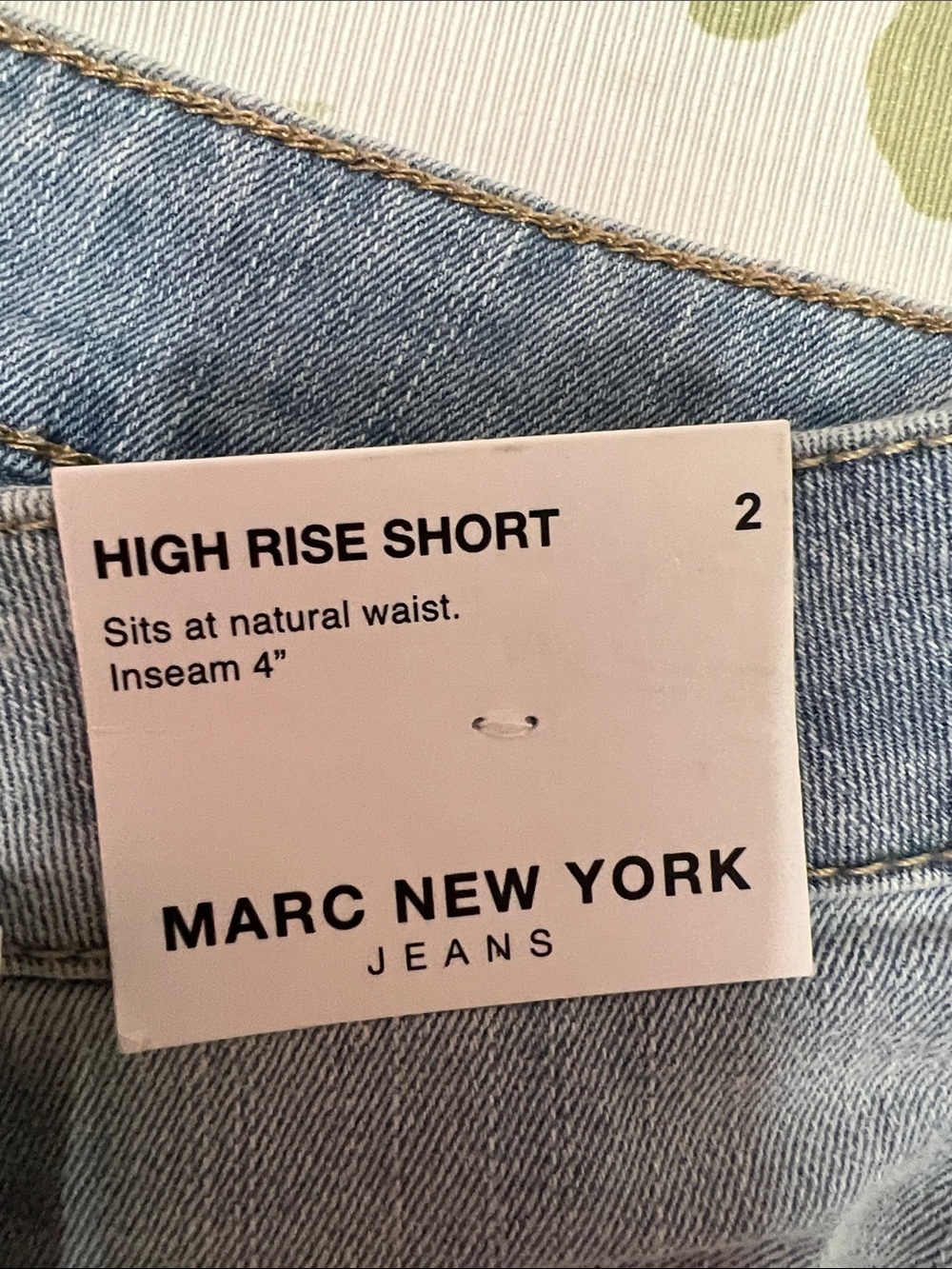 Marc New York Light Wash Denim Rolled-Hem Shorts - Picture 4 of 5